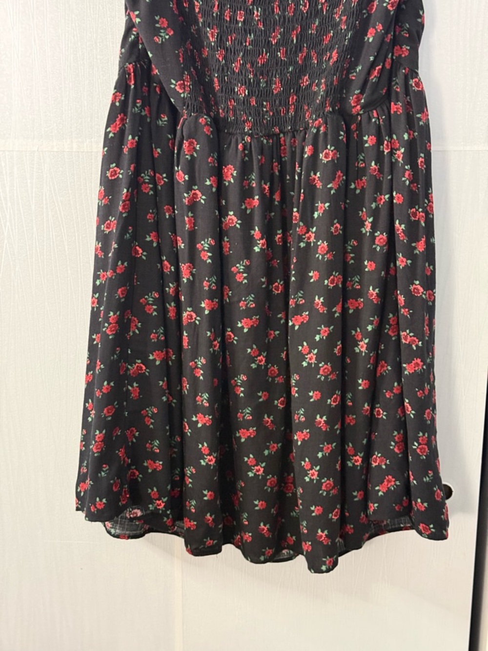 Aeropostale Black Mini Dress with Red Floral Print - Picture 4 of 9